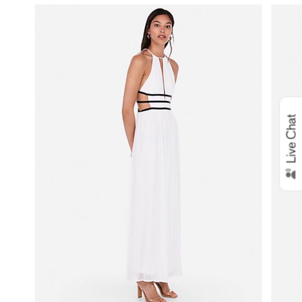 Express Black Strappy Maxi Dress Medium